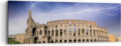 Produktbild von Bild auf Leinwand - Leinwandbild - Italien Architektur Kolosseum Tourismus - 90x30cm - Wand Bild - Wanddeko - Leinwanddruck - Bilder - Kunstdruck - Leinwand bilder - Wandkunst - AB90x30-2505
