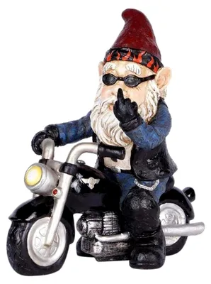 Produktbild von Motorrad-Gartenzwerg, Zwerge für den Außenbereich, Dekoration für Terrasse und Balkon