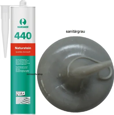 Zdjęcie produktu dla Ramsauer 440 Natural stone 1K uszczelniacz silikonowy 310ml wkład sanitarny szary