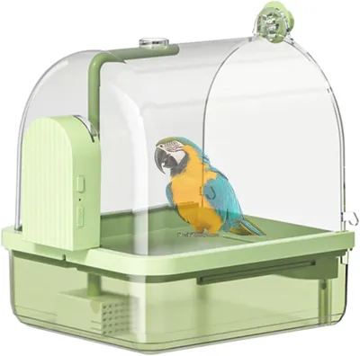 Produktbild von Automatische Hänge-Vogeltränke für Käfige, mit 2 Betriebsmodi, Dusche für kleine Vögel, Wellensittiche, Sittiche, Nymphensittiche, Unzertrennliche