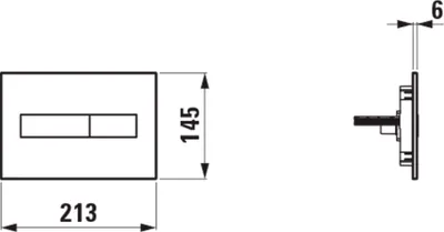Produktbild von Laufen H9001117160001 Betätigungsplatte HORIZON INEO mit
