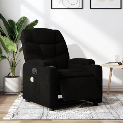 Produktbild von Massagesessel Fernsehsesel Elektrisch Schwarz Stoff 3204586