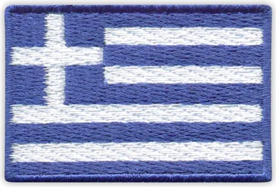 Produktbild von Patchion Aufnäher Flagge von Griechenland – zum Aufnähen – Gestickter Patch / Abzeichen / Emblem