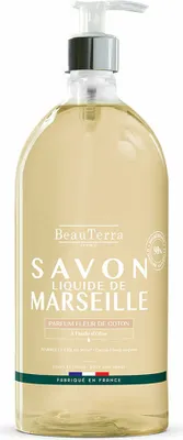 Obrázek produktu pro Tekuté mýdlo Beauterra Savon de Marseille s květy bavlníku 1 litr