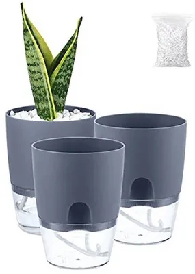 Produktbild von Selbstbewässernde Pflanzenpotten für Innen und Außen - 3er Set 15 cm