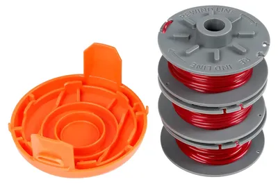 Produktbild von Ersatzspule für Rasentrimmer, 1,6 mm, mit Schutzkappe (3 Spulen + 1 Schutzkappe)