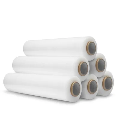 Produktbild von 6 Rollen a 150m Stretchfolie Versandfolie Verpackungsfolie  Wickelfolie Weiß