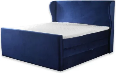 Produktbild von Bett Doppelbett Schlafzimmer Samt Polster Betten Design Möbel Polsterung