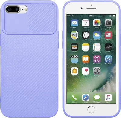 Produktbild von Cadorabo Hülle für Apple iPhone 7 PLUS / 7S PLUS / 8 PLUS Schutz Hülle in Lila Handyhülle TPU Etui Case Cover