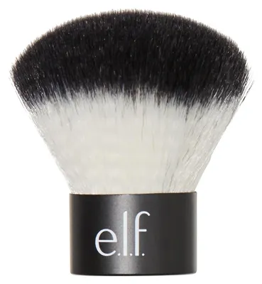 Obrázok produktu pre e.l.f. 85011, Štetec na púder, Zaoblené, Fluffy, Syntetický, Čierna, Biela, Ženy