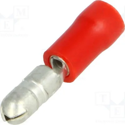 Image de Connecteur à sertir, série 10x, pour fils mâles, diamètre : 4 mm, section : 0,25 ÷ 1,5 mm², type de connexion : à sertir, référence : BM 00130, isolé