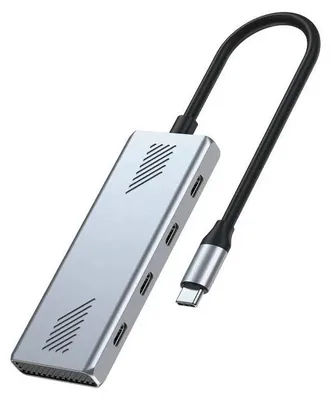 Produktbild von GEMBIRD 4-Port USB-C 3.2 (GEN 2) Typ-C Hub Grau