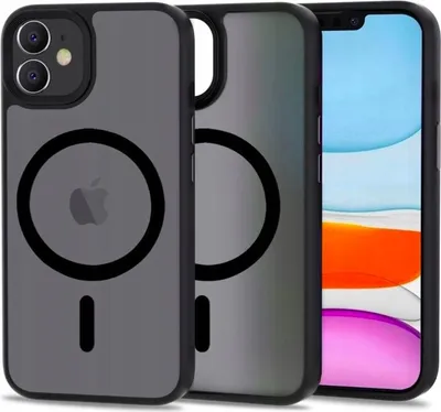Zdjęcie produktu dla Etui Case Obudowa Plecki Magsafe Do Apple Iphone 11 Czarny Matowy + Szkło