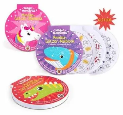 Zdjęcie produktu dla Kolorowanka Mandala Świąteczna Brokat 30 arkuszy 3 wzory