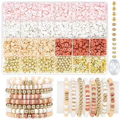 Kralenset 3000 Stück Polymer-Tonperlen für DIY-Schmuck