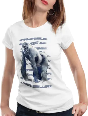 Produktbild von style3 Gorilla Damen T-Shirt safari zoo dschungel sommer, Größe:M