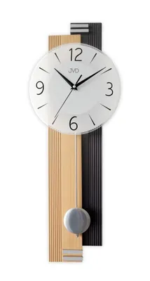 Obrázok produktu pre Drevené sklenené tiché kyvadlové hodiny JVD NS22013/68, 65cm