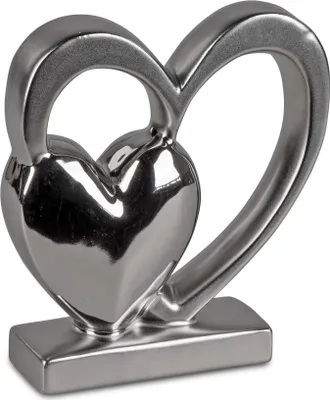 Produktbild von 1 Deko-Herz Festival Silber matt-glänzend ca. 13,0 x 4,5 x 15,0 cm B/T/H