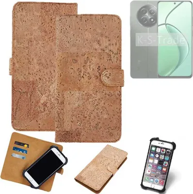 Produktbild von K-S-Trade Hülle kompatibel mit Realme 12 5G  Kork Handyhülle Cover  Schutzhülle TPU Case Bumper in Hellbraun, (1x)