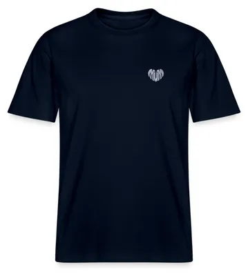 Produktbild von Spreadshirt Stickerei Mum Weißes Herz Relaxed Fit Uni T-Shirt, M, Navy