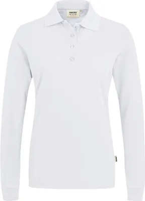 Produktbild von HAKRO Longsleeve Poloshirt Performance Damen #215 Gr. S weiß