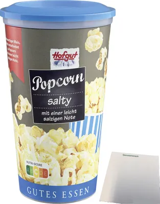 Produktbild von Hofgut Popcorn salzig Becher (45g Becher) + usy Block
