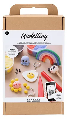 Produktbild von Creativ Company Starterset Modellieren Figuren Silk Clay Modelliermasse
