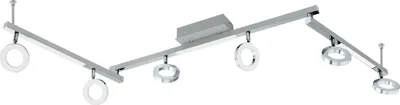 Produktbild von CARDILLIO 1 Spot - L158,5 x B8,5 cm - alu, chrom - 6X3,2W;3X3,3W inkl. - IP20