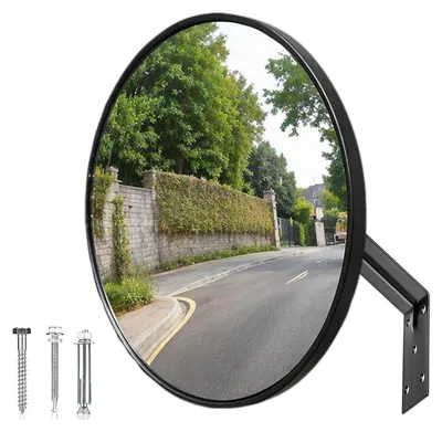 Verkehrsspiegel 30 cm, 130° konvex, verstellbar, für Garagen & Co.