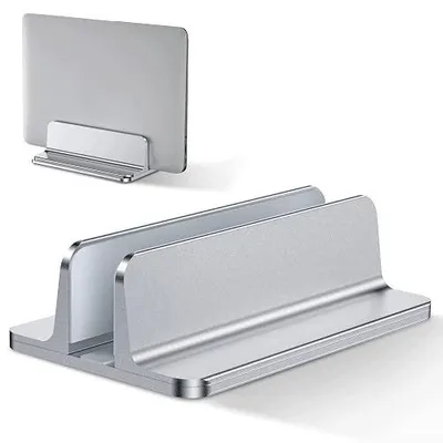 Zdjęcie produktu dla Stojak na laptopa aluminiowy regulowany pionowy do biurka