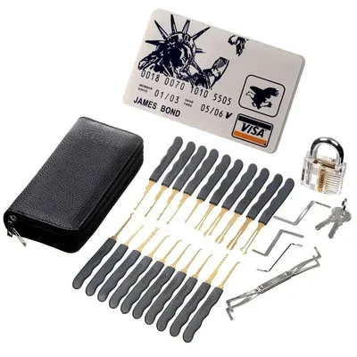 Obrázek produktu pro Sada planžet LockPick 30v1 s průhledným trénovacím zámkem