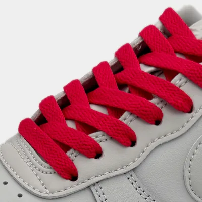 Image de Lacets plats roses pour Nike Air Force 1, Jordan & Adidas - Sneaker Flatlaces lacets de chaussures -140cm