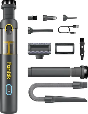 Produktbild von Fanttik Slim V8 Apex Akku-Autostaubsauger 19000Pa 45AW 4-in-1 Handstaubsauger Kabellos mit 10 Zubehörteilen, HEPA-Filter, Typ-C Schnellladun