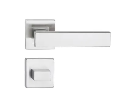 Produktbild von Türgriff ONYX Edelstahl SINGLE + ROSETTE WC Türbeschlag Drückergarnitur