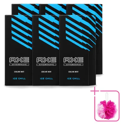 Obrázek produktu pro 6 kusů balení osvěžujícího balzámu po holení Axe Ice Chill s vůní chladivé máty, objem 100 ml