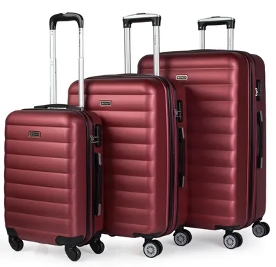Produktbild von Leichter Hartschalen-Reisekoffer mit 4 drehbaren Rädern