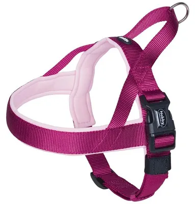 Image de Nobby NORWEGER Geschirr "Classic Preno" L : 60-76 cm + 46 cm, l : 25/35 mm himbeere / pink