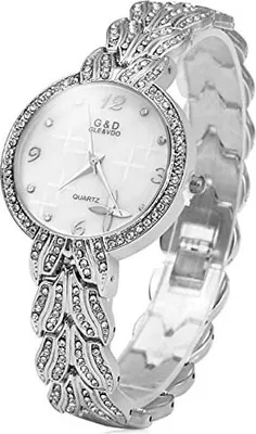 Image de ele ELEOPTION Montre Femme Bracelet Cristal Acier Inoxydable Mode Quartz Montres Cadeau