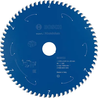 Produktbild von Kreissägeblatt für Akkusägen Expert for Aluminium, 216 x 2/1,4 x 30, 66 Zähne