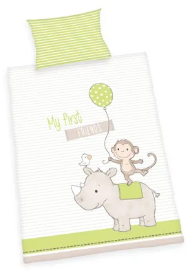 Produktbild von Babybettwäsche Set My first friends 100 x 135 cm, Baumwolle Renforcé