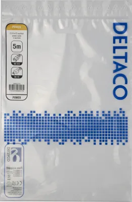 Image de Deltaco Maitinimo kabelis DELTACO IEC C14 - IEC C5, 5m, juodas / 1902271