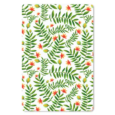 Produktbild von MuchoWow® Mauspad Mousepad Dschungel - Blumen - Blätter 18x27 cm - Mousepads - Maus Mat - Pad - Mausunterlage