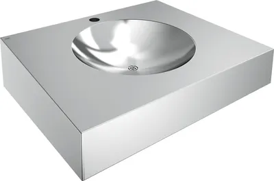Immagine prodotto di KWC AR lavabo singolo, ANIMA, acciaio inox, 600x160x500 mm, con foro per rubinetto