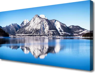 Produktbild von Tulup Leinwand-Bilder 100x50 Wandbild Canvas Kunstdruck See Gebirge Landschaft
