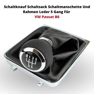 Immagine prodotto di Manopola del cambio Boot e telaio in pelle 5 velocità per VW Passat B6