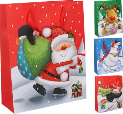 Produktbild von Geschenktüte M 26x32x10 cm Weihnachten