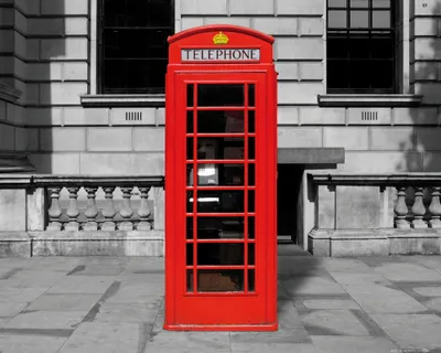 Obrázek produktu pro Londýn Art Print Picture - Červená telefonní budka (40 x 50 cm)