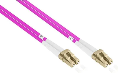 Obrázok produktu pre SO-37975 – Optický patch kábel, duplexný, OM4, pancierovaný (multimódový, 50125), LC-LC, 50 m