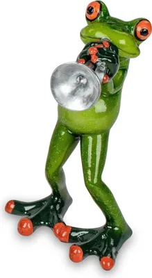 Produktbild von Dekofiguren Frosch als Trompeten Spieler H. 13cm Formano Froschhausen