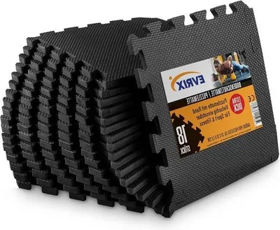 Immagine prodotto di Tappetino da fitness extra spesso, 18 pezzi, 31 x 31 cm, tappetino a incastro, tappetino da allenamento, tappetino sportivo, superficie di riposo per il fitness, 20% di protezione in più